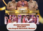 Raih Penghargaan Nasional, Erwin Yunaz Apresiasi Kerja Keras Novit Ardy