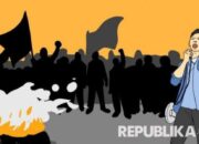 Foto : Ilustrasi Aksi Mahasiswa (Republika)
