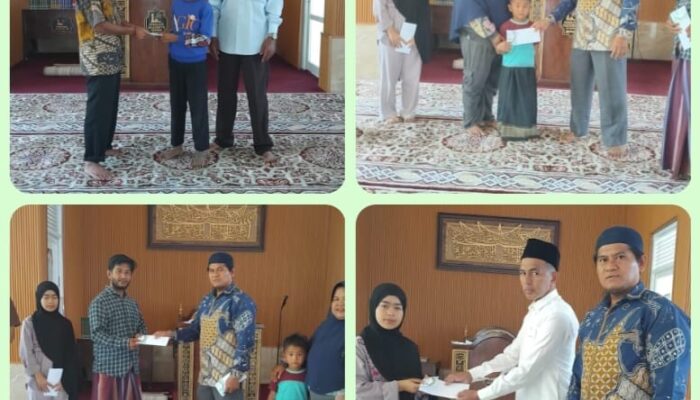 Masjid Musafir Payakumbuh Salurkan Santunan Biaya Pendidikan untuk Anak Yatim dan Piatu