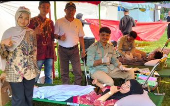 KSR PMI Politani dan Kwarcab Pramuka Kab. Lima Puluh Kota Gelar Donor Darah