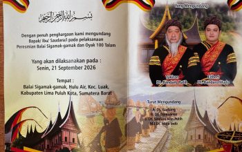 Besok, Balai Sigamak-Gamak Nagari Hulu Aia Bakal Diresmikan, Mantan Wakil Bupati Minta Dibatalkan 