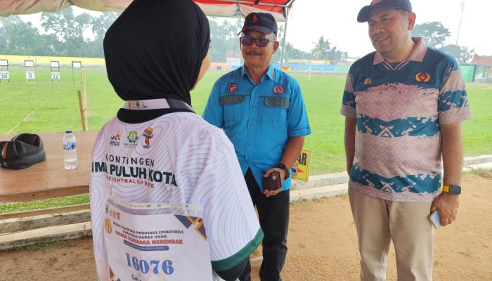 Tinjau Venue Menembak, Sekum KONI 50 Kota : Perolehan Medali Emas Masih 1, Cabor Unggulan Baru Mulai